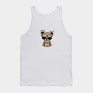 Cute Baby Bear Wearing Sunglasses Tank Top